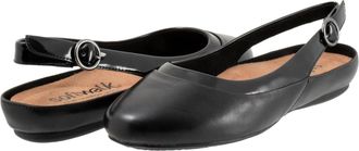 Softwalk Softwalk Sheffield Flats Womens N Black Arch Support Slingback ZOGG3786