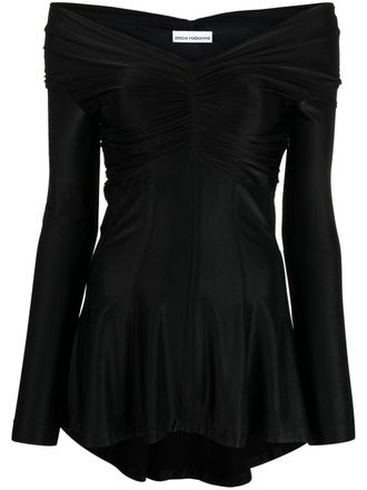 Paco Rabanne Top svasato con spalle scoperte - Nero