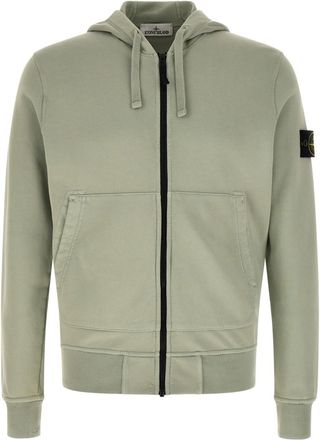 Stone Island Green Logo Badge Hoodie
