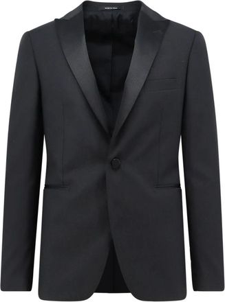 Tagliatore Bruce Smoking Jacket - Heren - Business blazers - Zwart - L - Wol - Kostuums