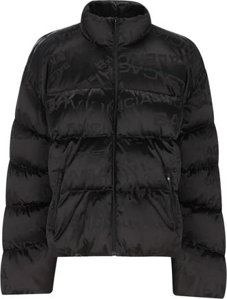 Balenciaga Logo Lettering Zwart Donsjas - Heren - Winterjassen - Zwart - M - Jassen