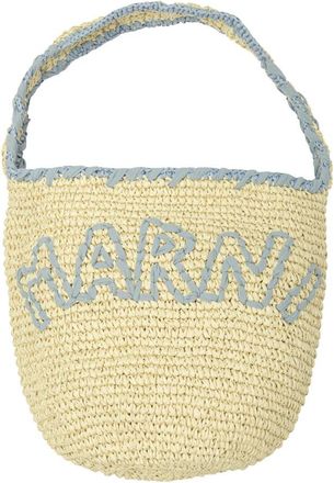 Marni Beige Schoudertas Lichtgewicht Dubbelgeweven Structuur - Dames - Handtassen - Beige - ONE Size - Tassen