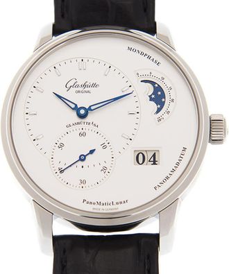 Glashütte Original Glashutte PanoMaticLunar Automatic White Dial Mens Watch 1-90-02-42-32-50