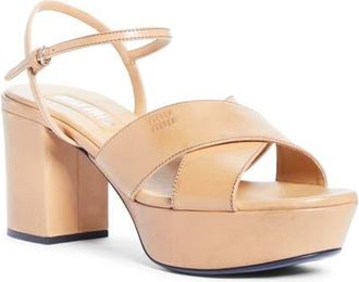 Miu Miu Platform Sandal in Miele at Nordstrom, Size 39.5