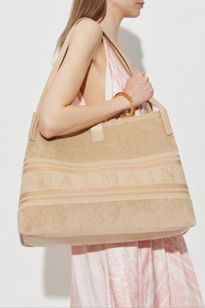 Balmain Bag Release Medium, Womens, Beige
