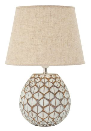 Mauro Ferretti L&aacute;mpara de mesa de resina blanca &oslash; 35x52 cm