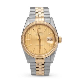 Rolex Pre-owned Rolex Datejust Automatic Chronometer Champagne Dial Unisex Watch 16233 CSJ