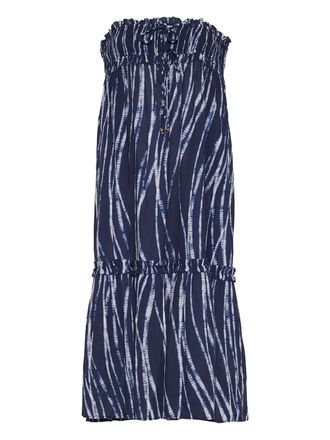 Cara Cara Cece smocked ruffled skirt - women - Cotton - S - Blue