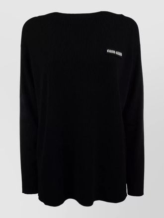 Miu Miu long sleeve ribbed knit top