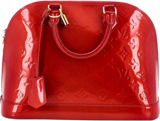 Louis Vuitton Red Monogram Vernis Alma Pm (Authentic Pre-Loved)