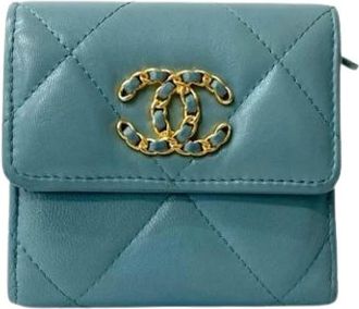 Chanel Pre-owned Wallets, female, Blue, Size: ONE SIZE Pre-owned Wallet (bi-fold)