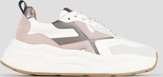Alexander Smith Horizon Woman in white with rose and grey suede details