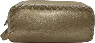 Bottega Veneta Brown Leather Clutch Bag (Pre-Owned)
