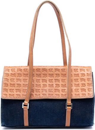 Burberry Pre-owned Burberry Denim and Embossed Leather Handbag Ladies S1ZLL6PXVQ3SDA7T