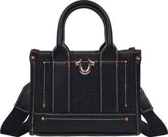 True Religion Denim Logo Strap Mini Tote