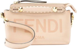 Fendi Beige Leather By The Way Logo Mini Bag (Authentic Pre-Loved)