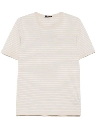 Herno striped T-shirt - men - Cotton - 52 - Neutrals