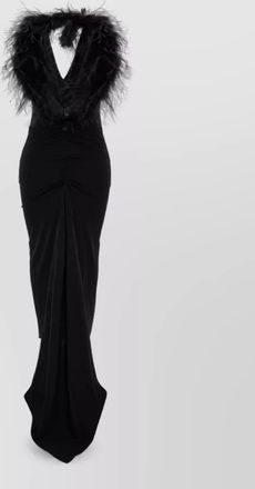 Blumarine black jersey maxi dress