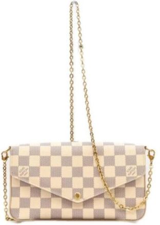 Louis Vuitton Pre-owned Damier Azur Schoudertas - Dames - Vintage Schoudertas - Beige - ONE Size - Vintage
