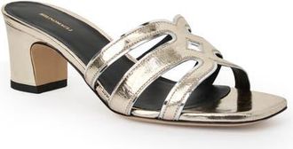 Bruno Magli Enora Slide Sandal in Platino/Silver at Nordstrom, Size 10.5