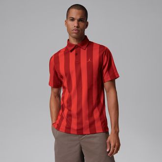 Nike Jordan Mens Jordan Sport Dri-FIT Printed Golf Polo in Red | IF2930-657