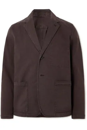 Mr P. Garment-Dyed Cotton-Blend Twill Blazer