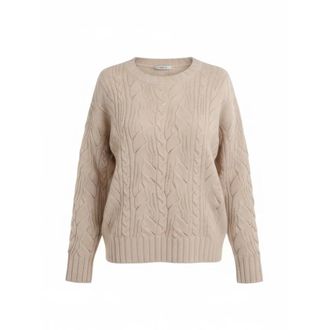 D.exterior Round-neck Knitwear, female, White, Size: L maglieria e felpe poliestere