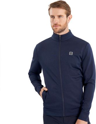 Calvin Klein Mens Concord Full Zip Stretch Soft Sweater - Navy - XXL