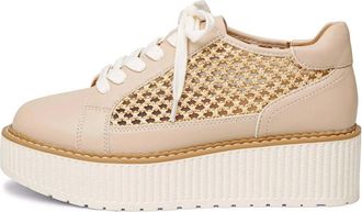 Yellow Box Womens Mercer Mesh Flatform Sneaker In Natural