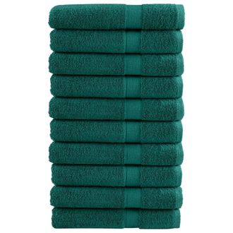 Berkfield Home Premium Sauna Towels SOLUND 10 pcs Green 80x200 cm 600 gsm