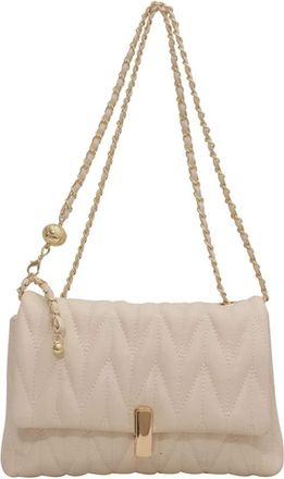 Generic Chain Shoulder Bag for Women Quilted Leather Purse and Handbag Fashion Flap Crossbody Bags Quilted Ladies Clutch (White)