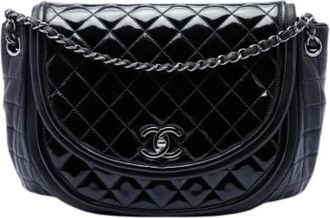Chanel Pre-owned Classic Flap Shoulder Bag - Dames - Vintage Schoudertas - Zwart - ONE Size - Leer - Vintage