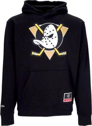 Mitchell & Ness NHL Team Logo Hoodie Zwart - Heren - Hoodies - Zwart - S - Katoen - Hoodies & sweatvesten