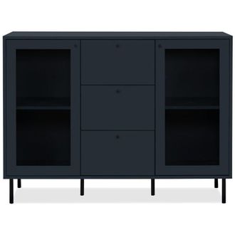 Calicosy Calicosy - Buffet 3 cajones 2 puertas acristaladas Azul Marino L120 cm - bogota