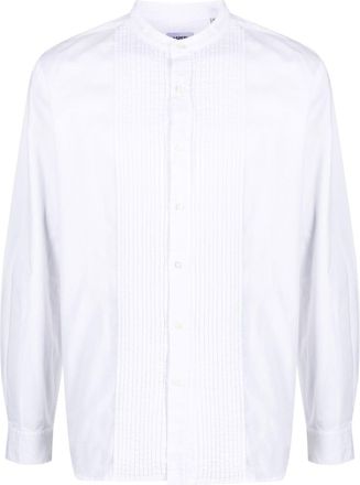 Aspesi pintuck-detail long-sleeved shirt - men - Cotton - 38 - White