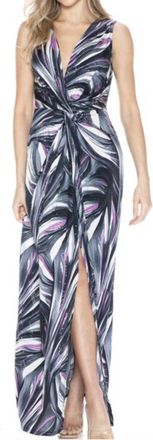 Ariella Twist Front Maxi Dress In Magenta