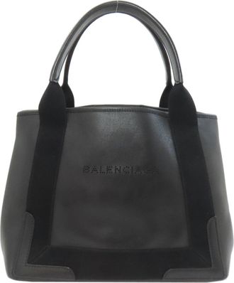 Balenciaga Black Leather Pouch Tote Bag (Pre-Owned)