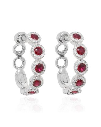 Diana M. Jewels 14K 1.18 Ct. Tw. Diamond & Emerald Earrings