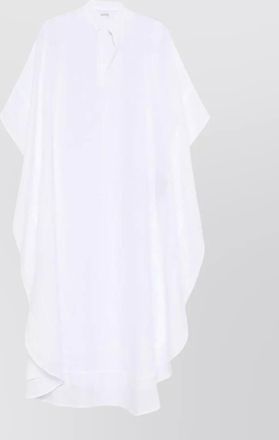 120% Lino linen v-neck kaftan midi dress
