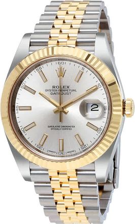 Rolex Datejust41 Silver Dial Steel and 18K Yellow Gold Jubilee Mens Watch 126333SSJ
