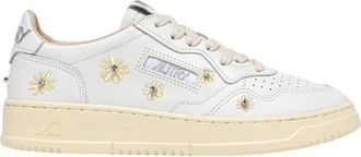 Autry Medalist Low Lea Embflow - Dames - Sneakers - Wit - 35 EU - Schoenen