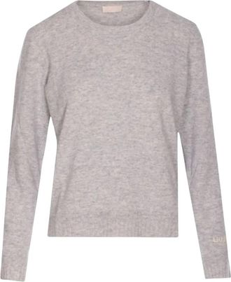 Liu Jo ECS Maglia Chiusa M/L - Dames - Ronde hals truien - Grijs - S - Polyester - Truien & Vesten