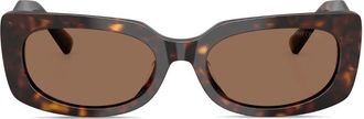 Jimmy Choo Eyewear oval-frame sunglasses - women - Acetate - 54 - Brown