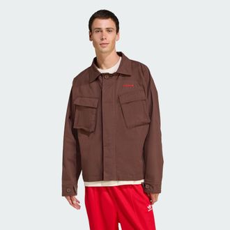 adidas Originals ADIDAS Originals Mens Regular Fit Jacket - Brown Cotton - Size Small