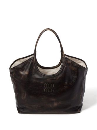 Miu Miu leather tote bag - Black