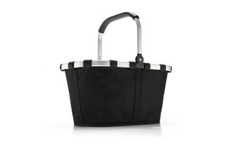 Reisenthel Einkaufskorb REISENTHEL Carrybag, Damen, schwarz (schwarz, silberfarben, wei&szlig;), Polyester, Einkaufsk&ouml;rbe Einkaufskorb, Aus recyceltem Material