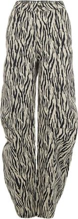 Rotate Black Printed Cargo Trousers