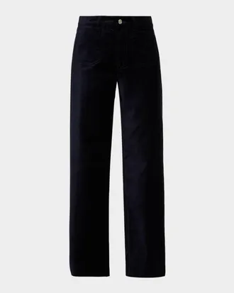 Frame Denim Le Slim Palazzo Velvet Jeans
