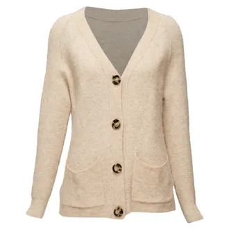 Acne Studios Alpaca Wool Blend Patch Pocket Large Button Front Cardigan