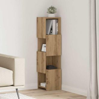 vidaXL vidaXL Mobile angolare Rovere artigianale 25,5x25x102cm